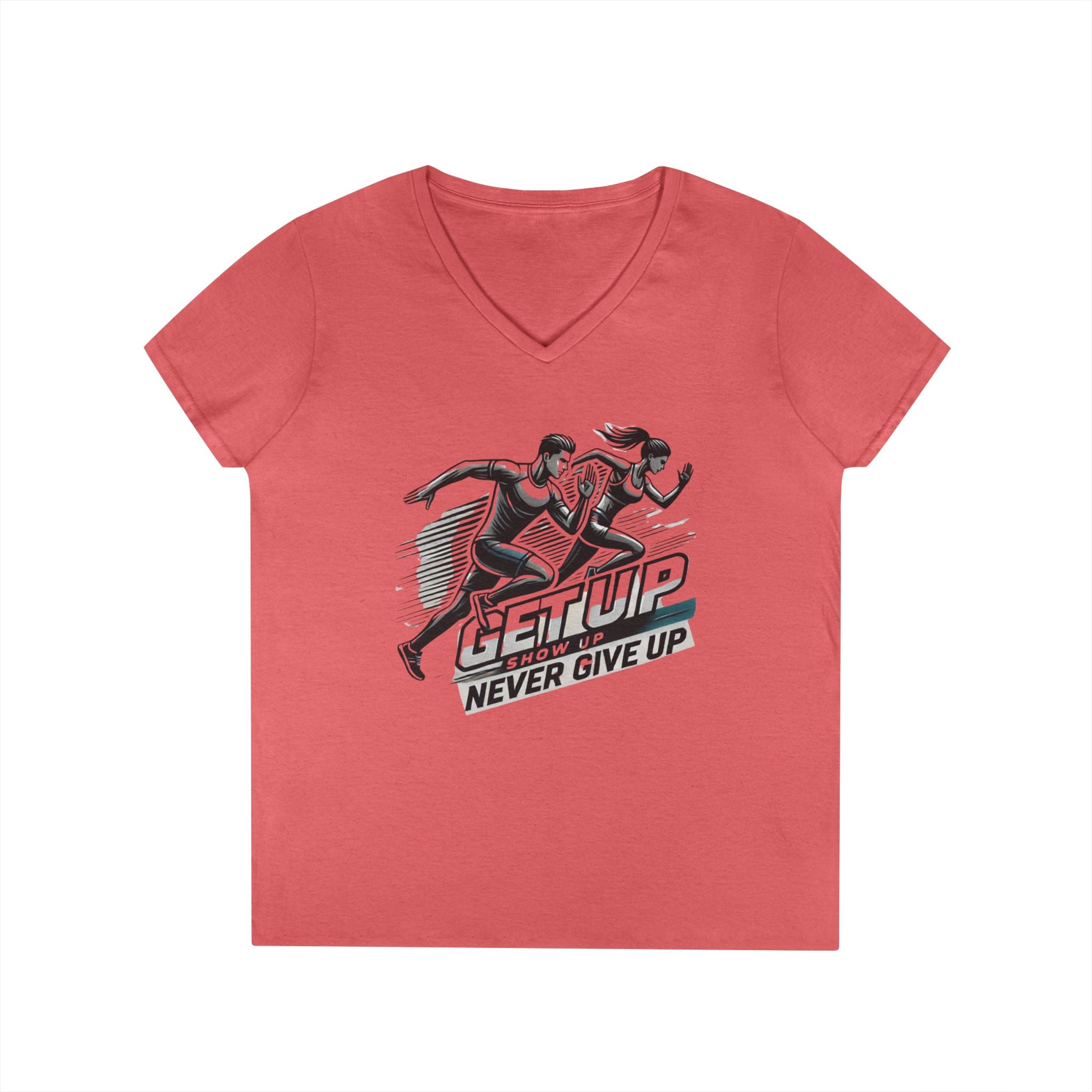 Run Through It Women's V Neck-Strength in Motion