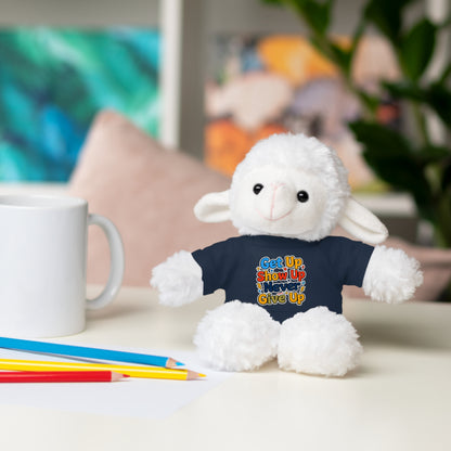 Stuffed Animals with Tee " Get Up Show Up Never Give Up"