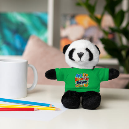Stuffed Animals with Tee " Get Up Show Up Never Give Up"