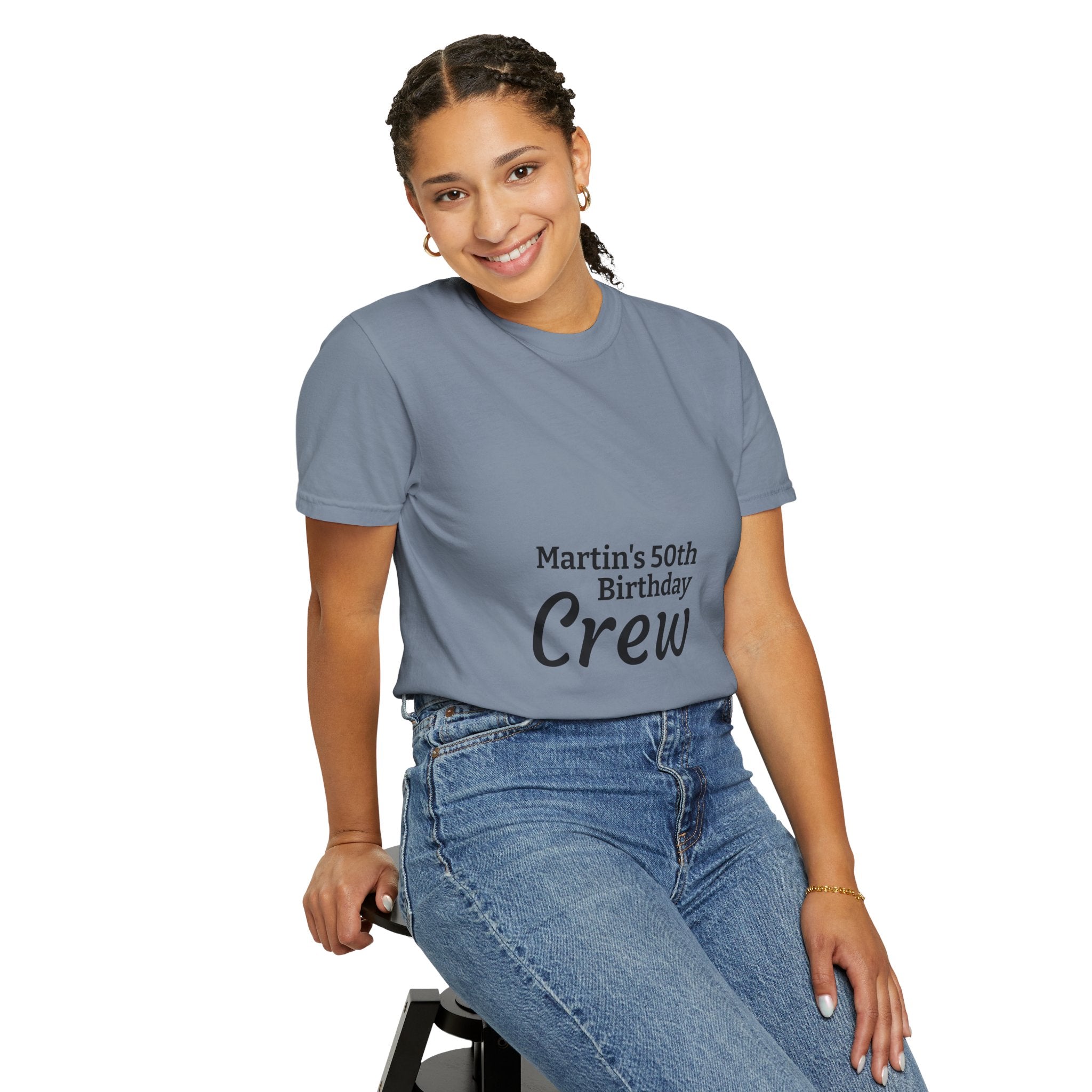 Custom Name & Age Birthday Crew T-Shirt – Personalized Group Shirt