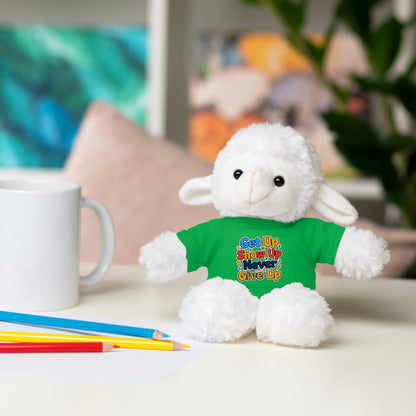 Stuffed Animals with Tee " Get Up Show Up Never Give Up"