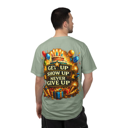 Custom Name & Age Birthday Crew T-Shirt – Personalized Group Shirt