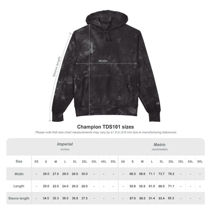 Get Up Show Up Never Give Up Unisex Champion Tie-Dye Hoodie (Embroidery)