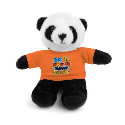 Stuffed Animals with Tee " Get Up Show Up Never Give Up"