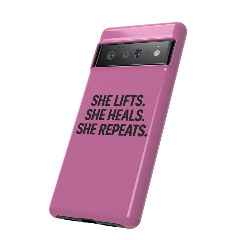She lifts. She heals. She repeats. Tough Phone Cases