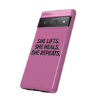 She lifts. She heals. She repeats. Tough Phone Cases