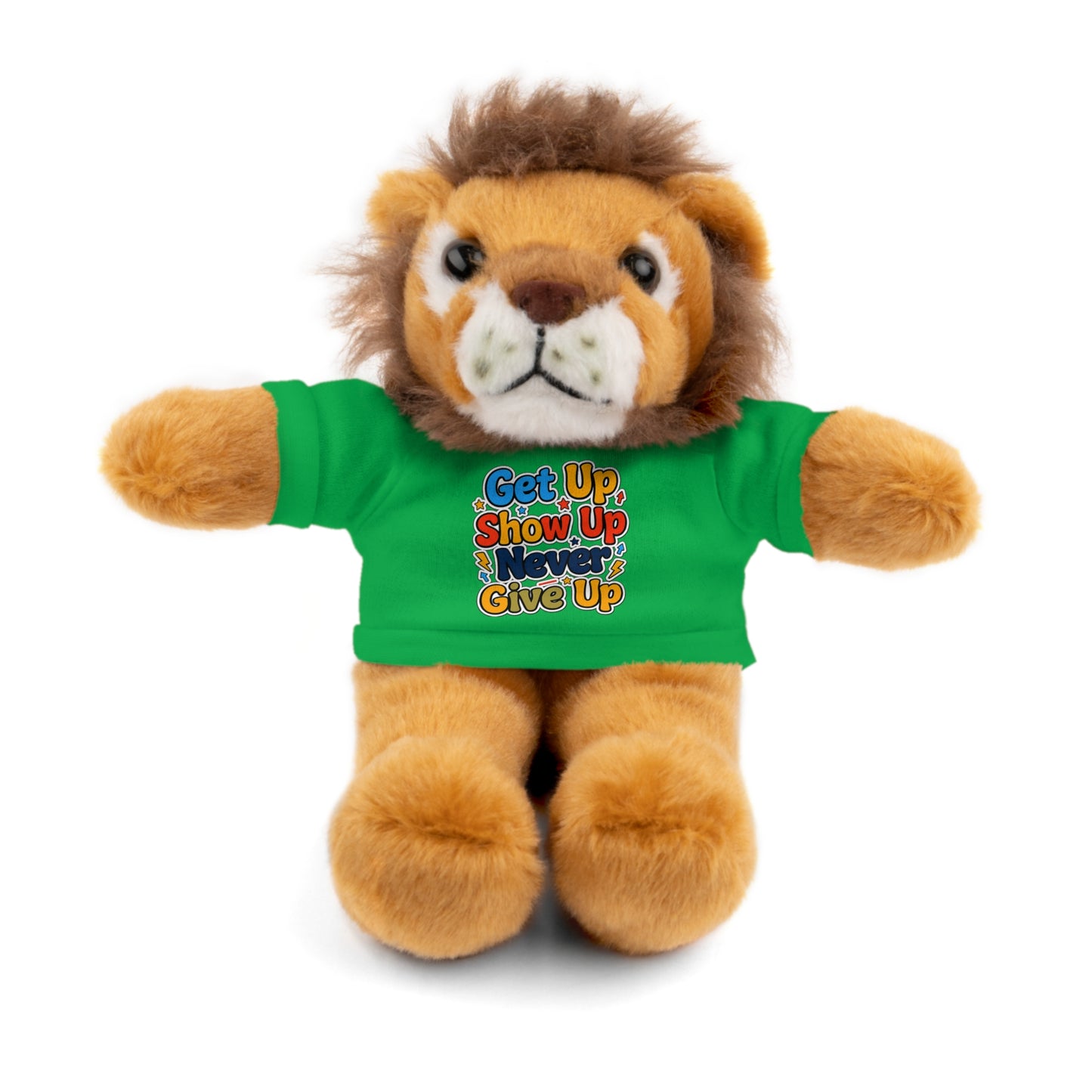 Stuffed Animals with Tee " Get Up Show Up Never Give Up"