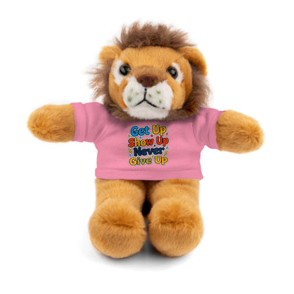 Stuffed Animals with Tee " Get Up Show Up Never Give Up"