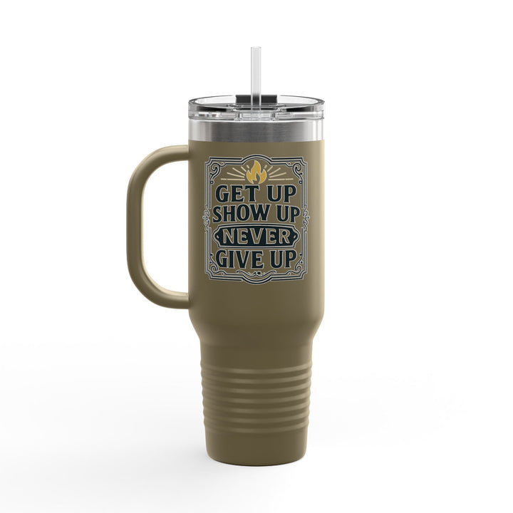Discipline Outlifts Motivation Insulated Travel Mug, 40oz