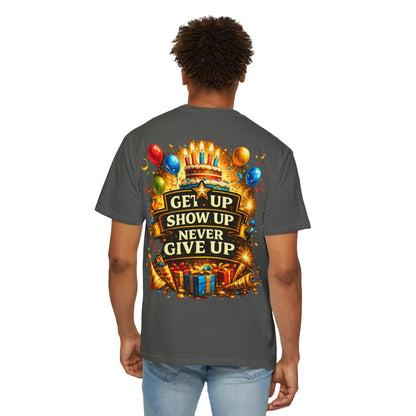 Custom Name & Age Birthday Crew T-Shirt – Personalized Group Shirt