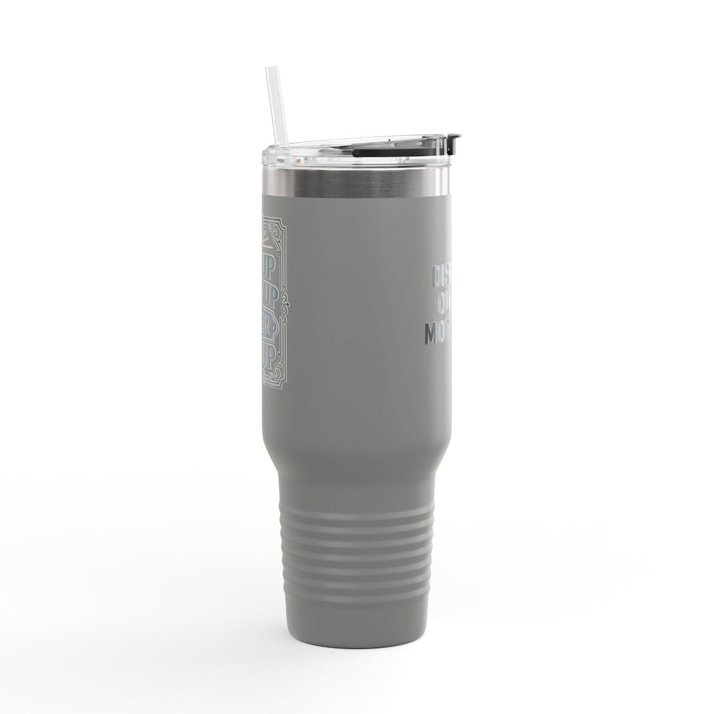 Discipline Outlifts Motivation Insulated Travel Mug, 40oz