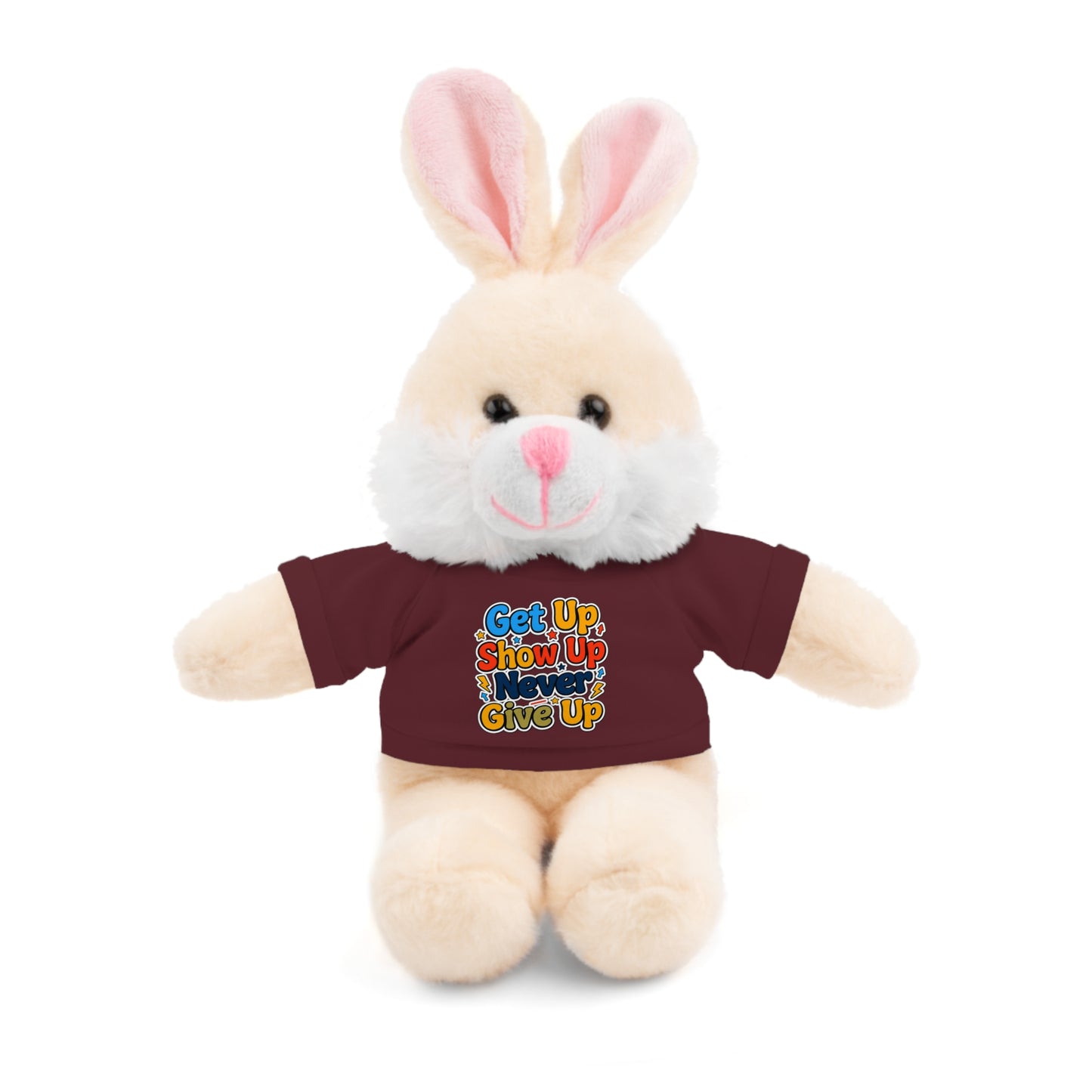 Stuffed Animals with Tee " Get Up Show Up Never Give Up"