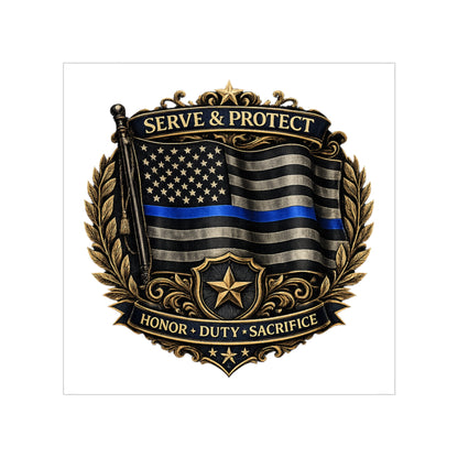 Blue Line Legacy Waterproof Sticker