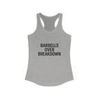 Barbells over Breakdown. Women's Racerback Tank