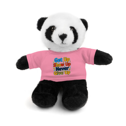 Stuffed Animals with Tee " Get Up Show Up Never Give Up"