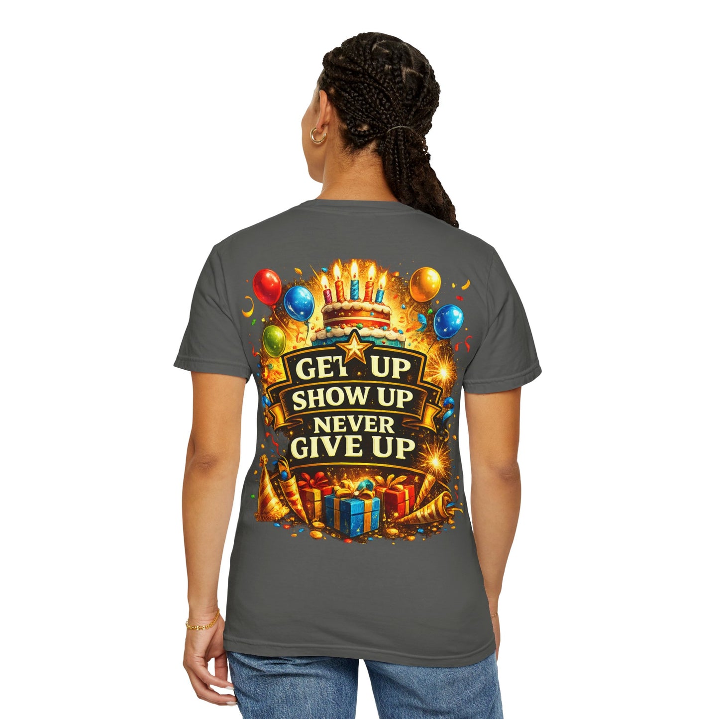 Custom Name & Age Birthday Crew T-Shirt – Personalized Group Shirt