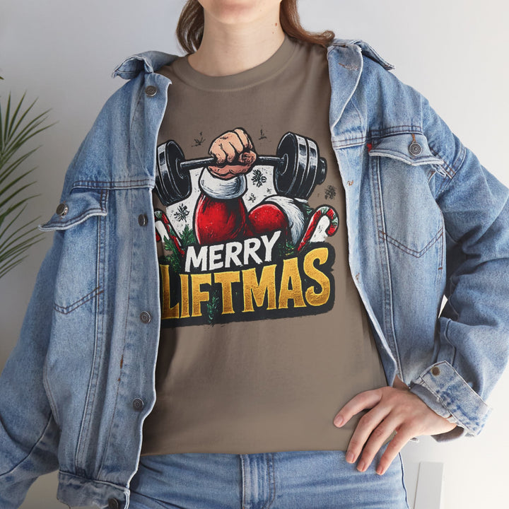Merry Liftmas Unisex Heavy Cotton Tee