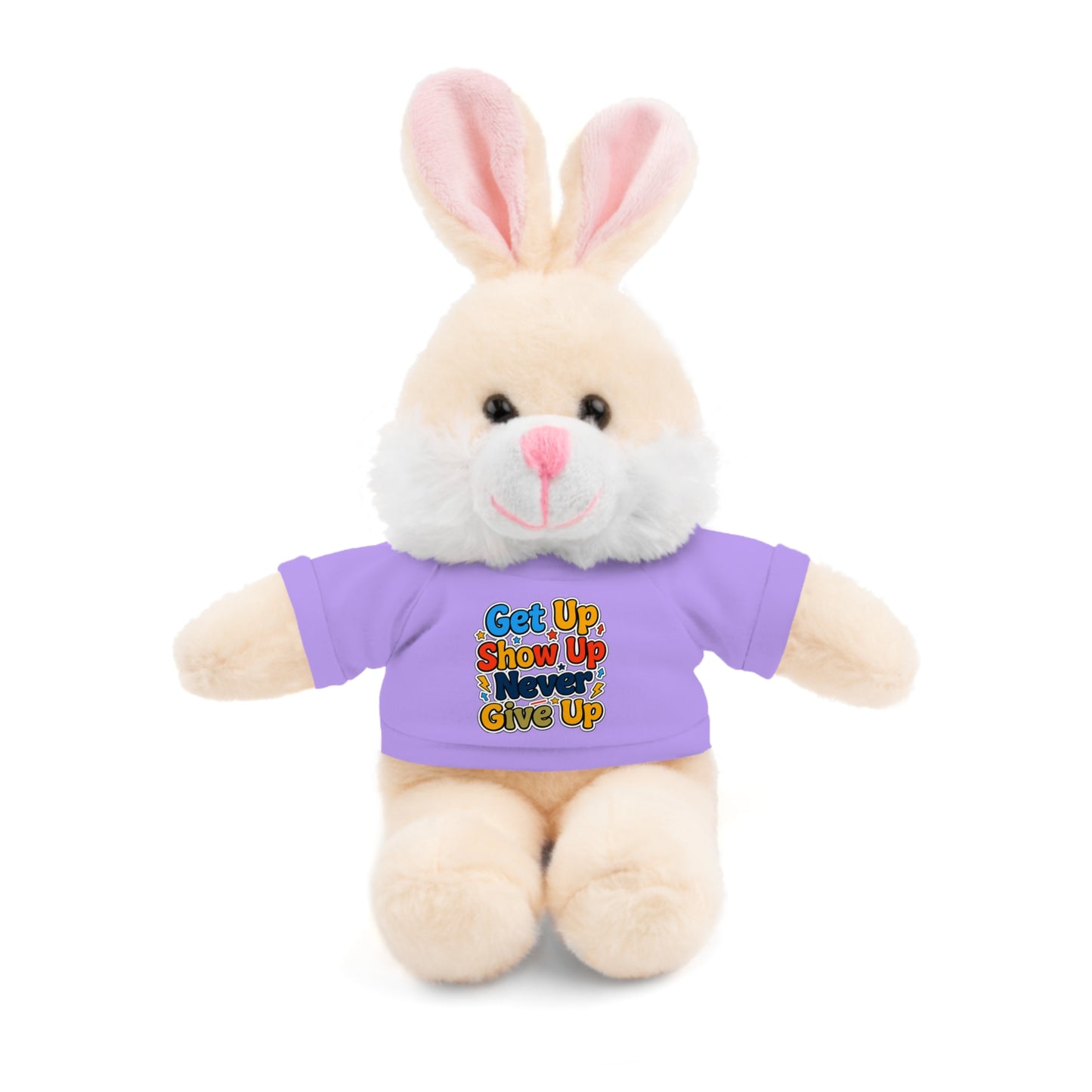 Stuffed Animals with Tee " Get Up Show Up Never Give Up"