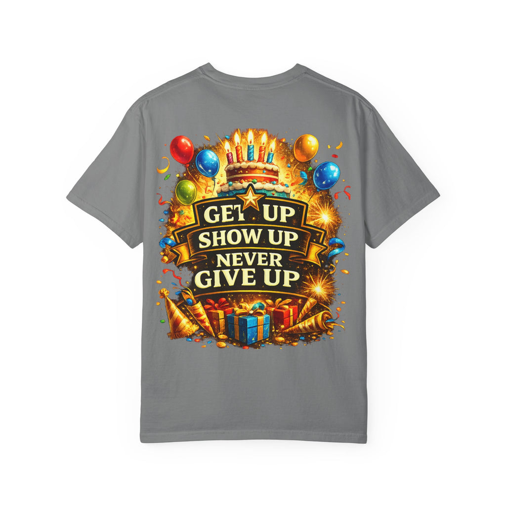 Custom Name & Age Birthday Crew T-Shirt – Personalized Group Shirt