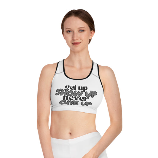 No Excuses Sports Bra – Train Hard, Stay Supported (White)