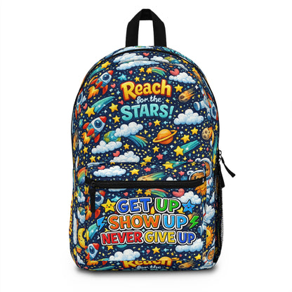 Youth/Kids Motivational Backpack "Reach For the Stars"