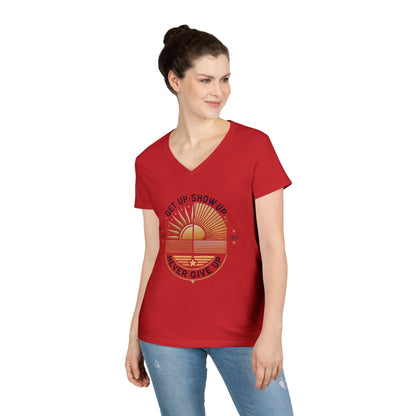 Women's V Neck-Strength in Motion