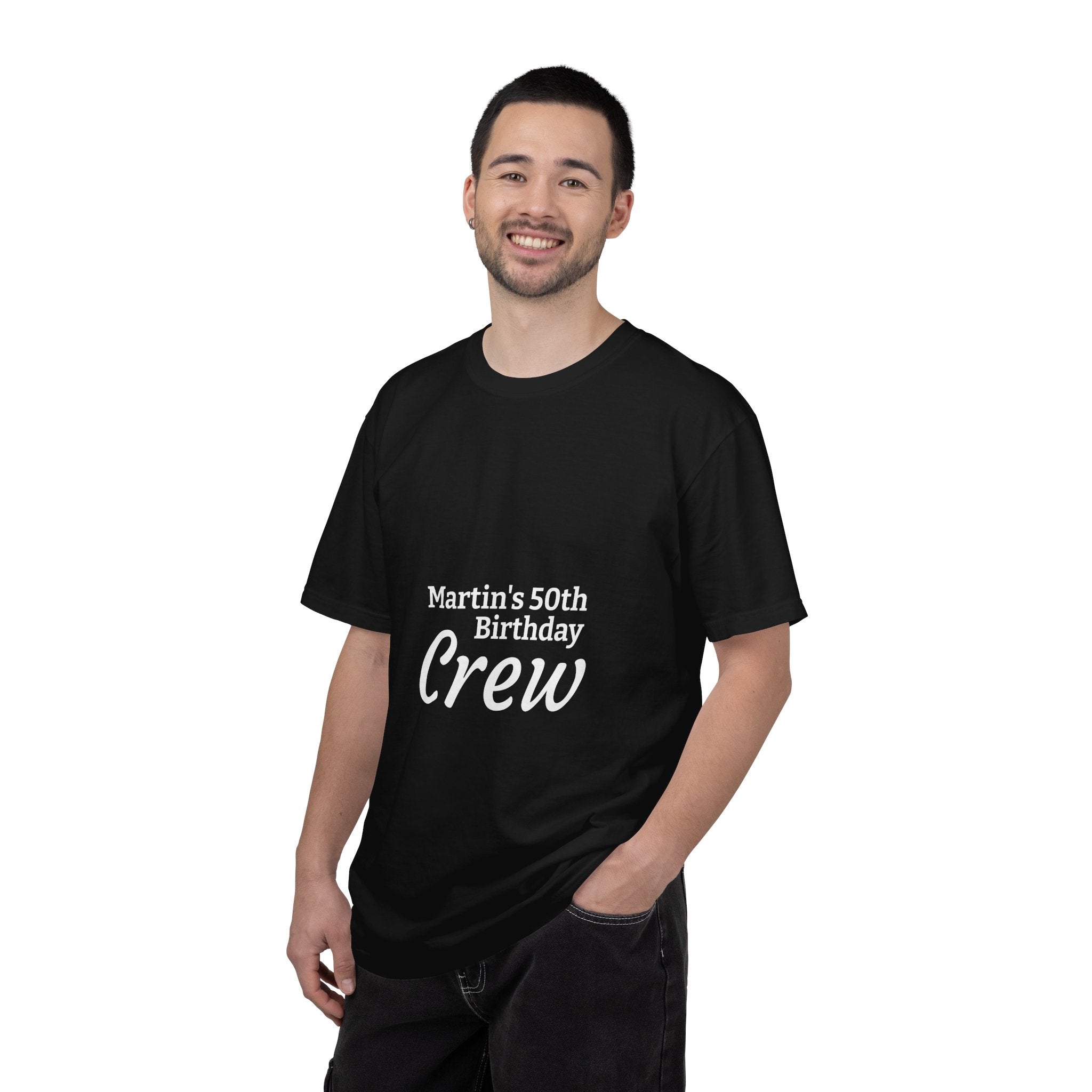 Custom Name & Age Birthday Crew T-Shirt – Personalized Group Shirt