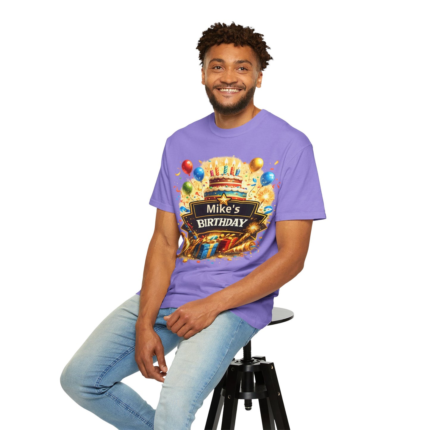 Custom Name Birthday T-Shirt – Get Up Show Up Never Give Up