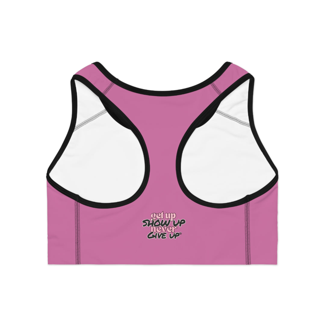 She Lifts. She Heals. She Repeats. Sports Bra