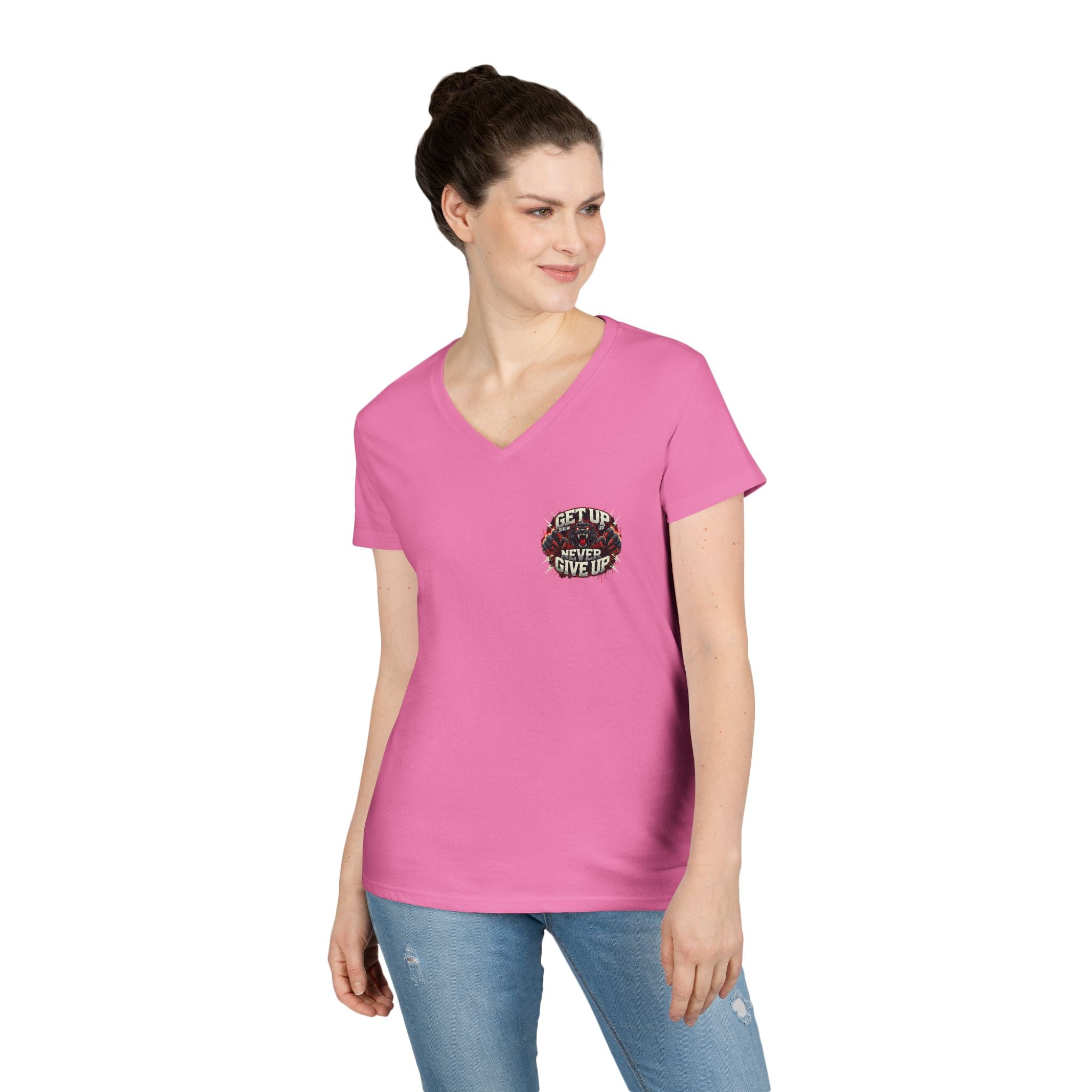 Women's V Neck-Strength in Motion