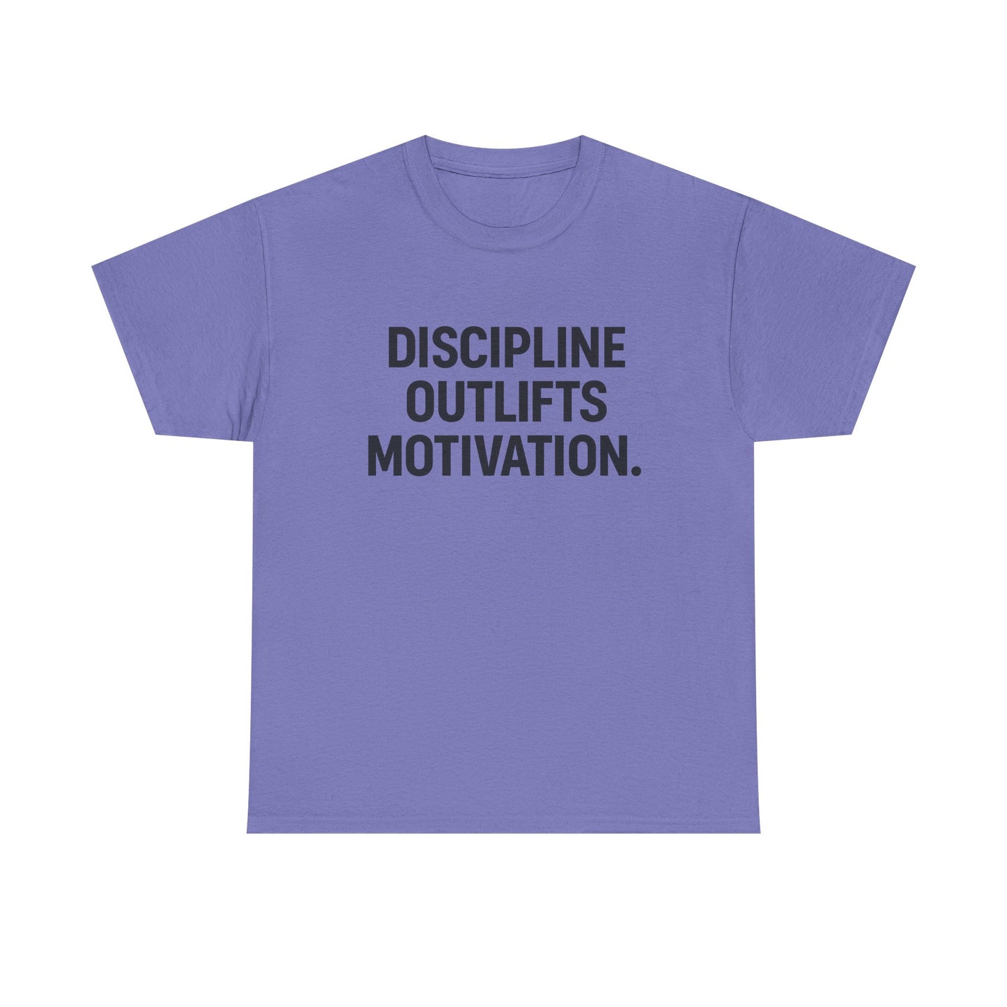 Discipline Outlifts Motivation. Unisex Heavy Cotton Tee