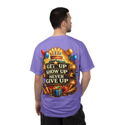Custom Name & Age Birthday Crew T-Shirt – Personalized Group Shirt