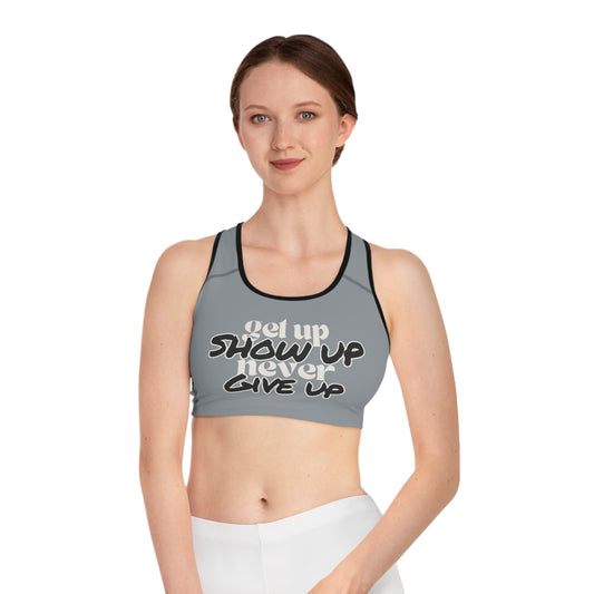 No Excuses Sports Bra – Train Hard, Stay Supported (Gravel)