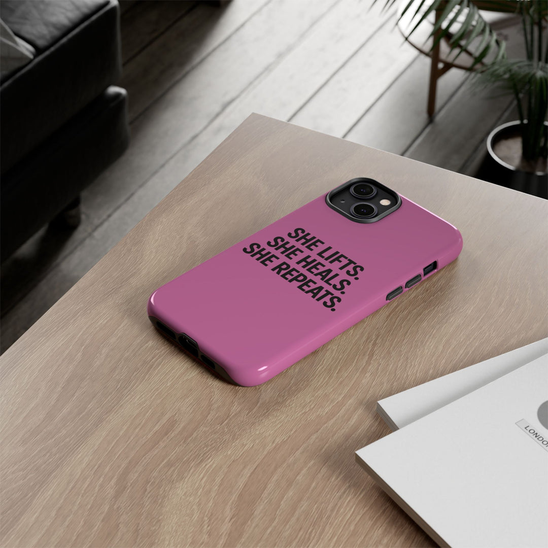 She lifts. She heals. She repeats. Tough Phone Cases