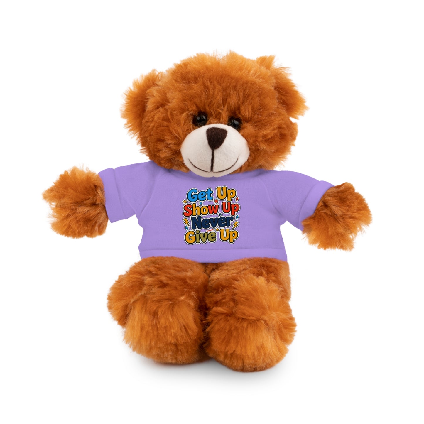 Stuffed Animals with Tee " Get Up Show Up Never Give Up"