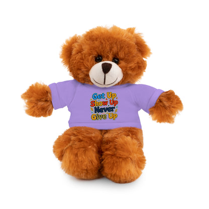 Stuffed Animals with Tee " Get Up Show Up Never Give Up"