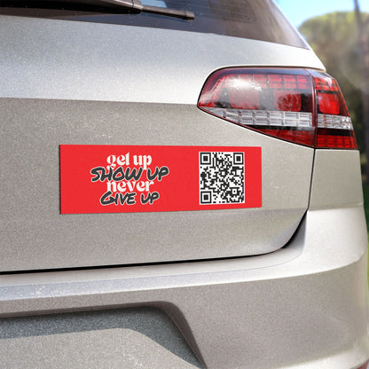 Never Give Up Motivational Car Magnet
