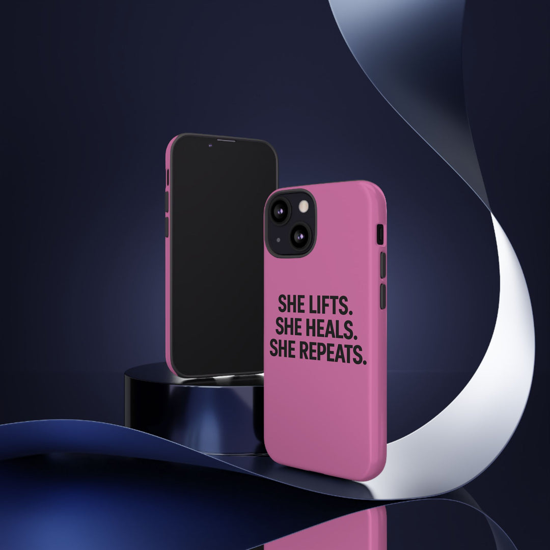 She lifts. She heals. She repeats. Tough Phone Cases