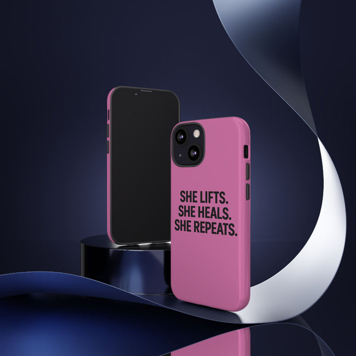 She lifts. She heals. She repeats. Tough Phone Cases