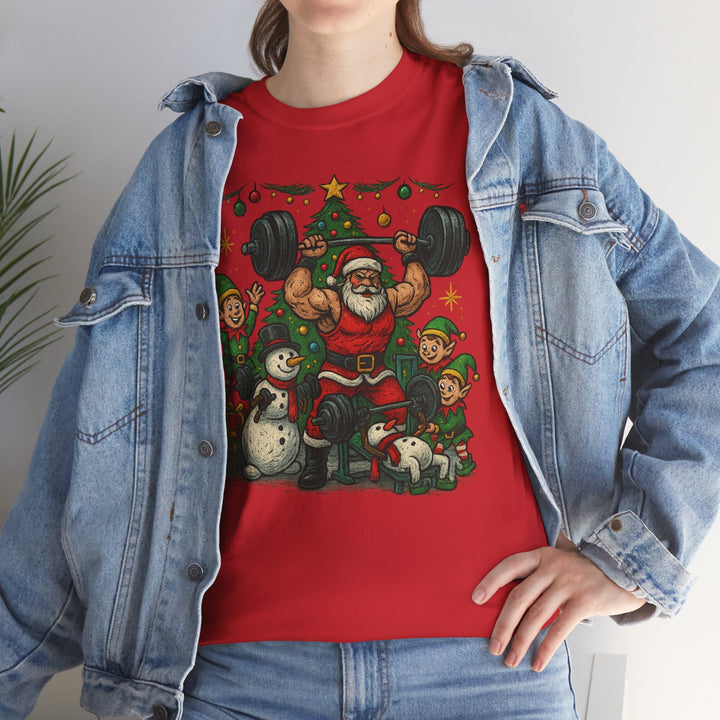 Christmas/Holiday Workout Unisex Heavy Cotton Tee