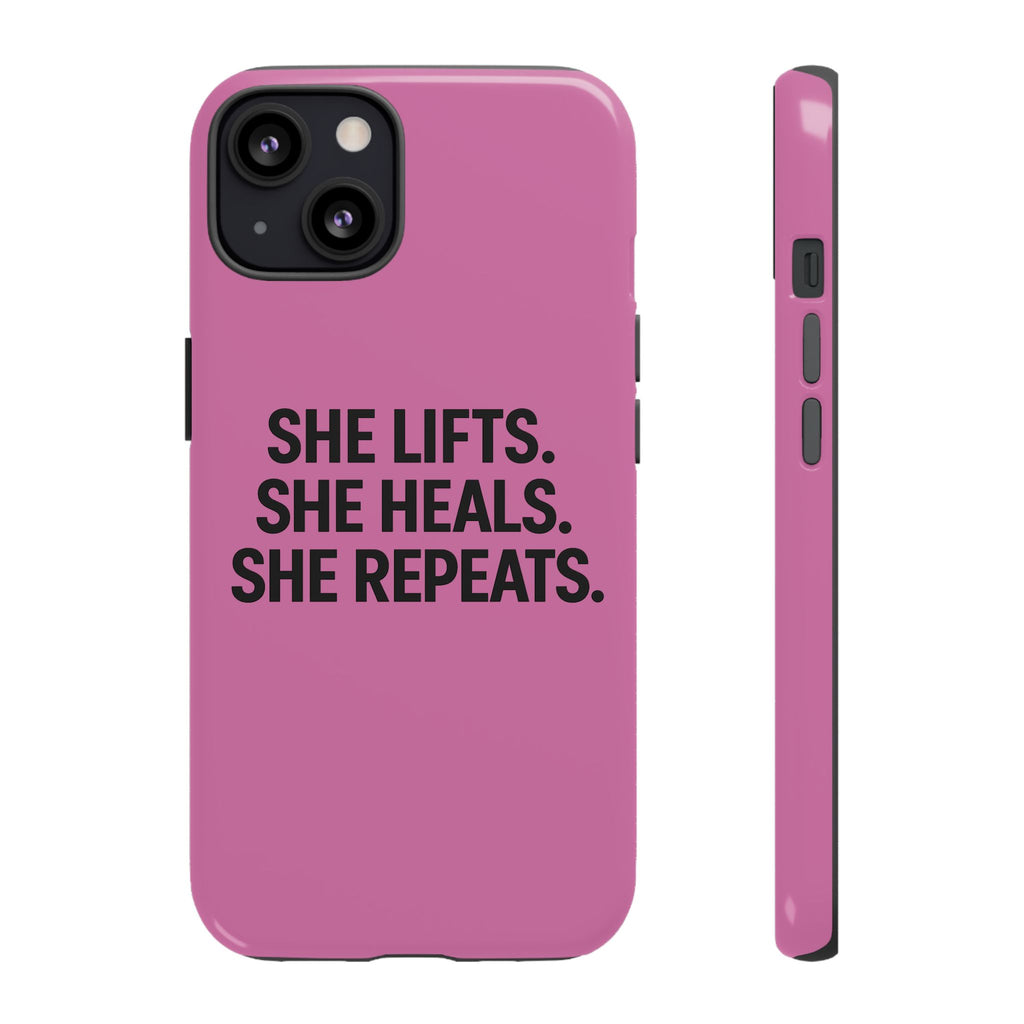 She lifts. She heals. She repeats. Tough Phone Cases