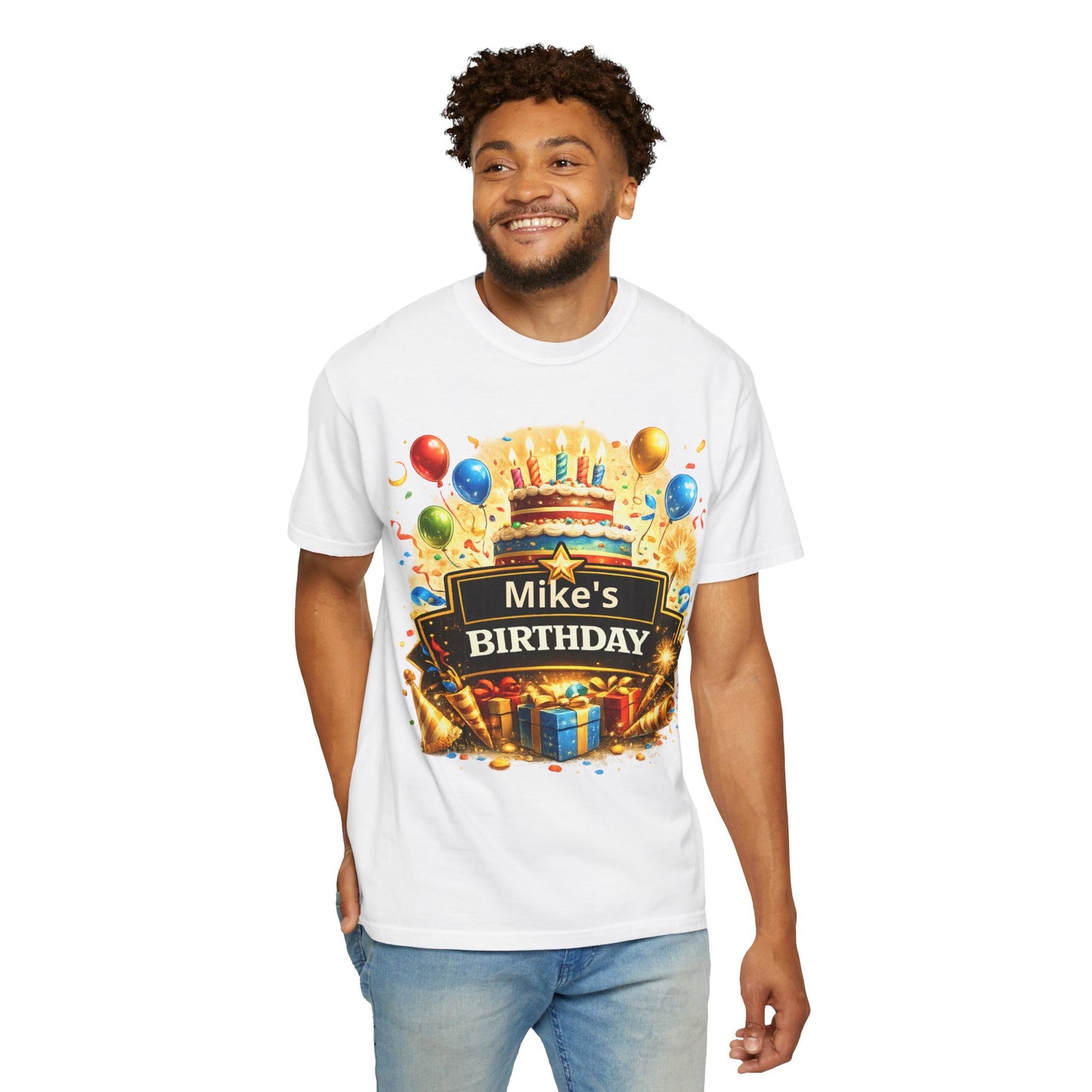 Custom Name Birthday T-Shirt – Get Up Show Up Never Give Up