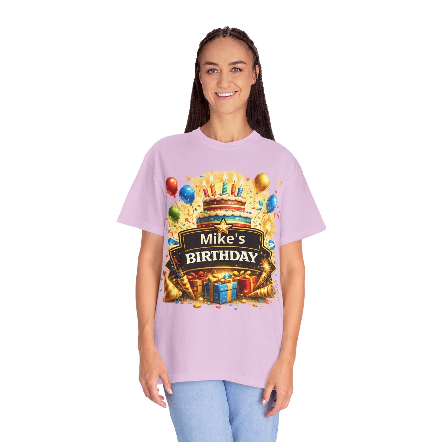 Custom Name Birthday T-Shirt – Get Up Show Up Never Give Up