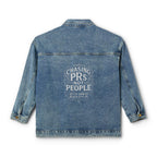 Women's Classic Denim Jacket " Chasing PRs Not People"