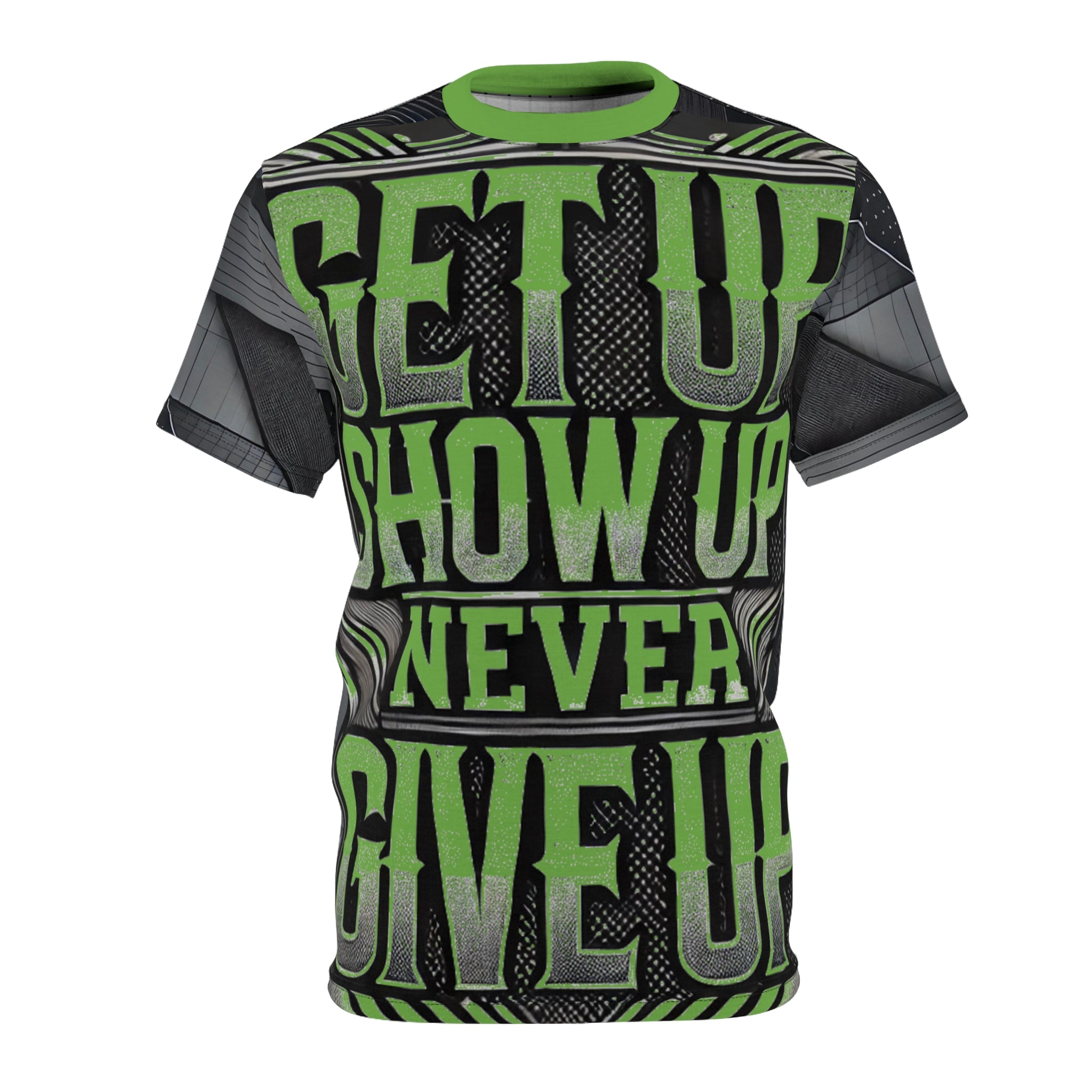 Relentless Drive Tee – Get Up, Show Up, Never Give Up (Green)
