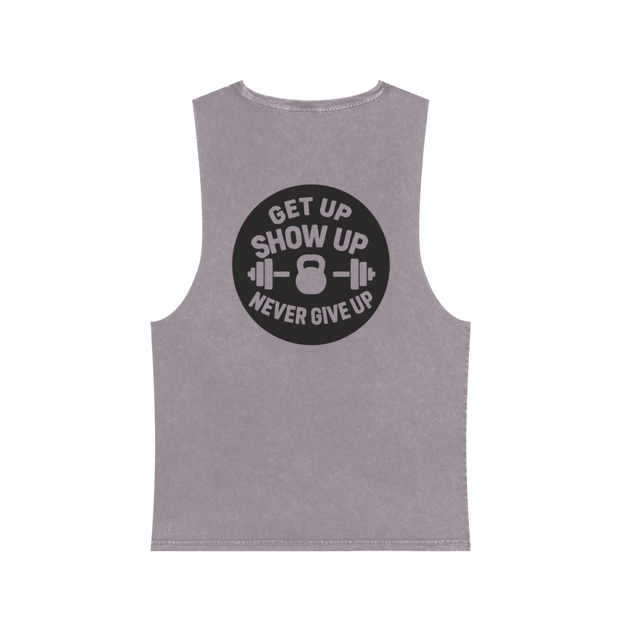 Barbells over breakdown muscle tank
