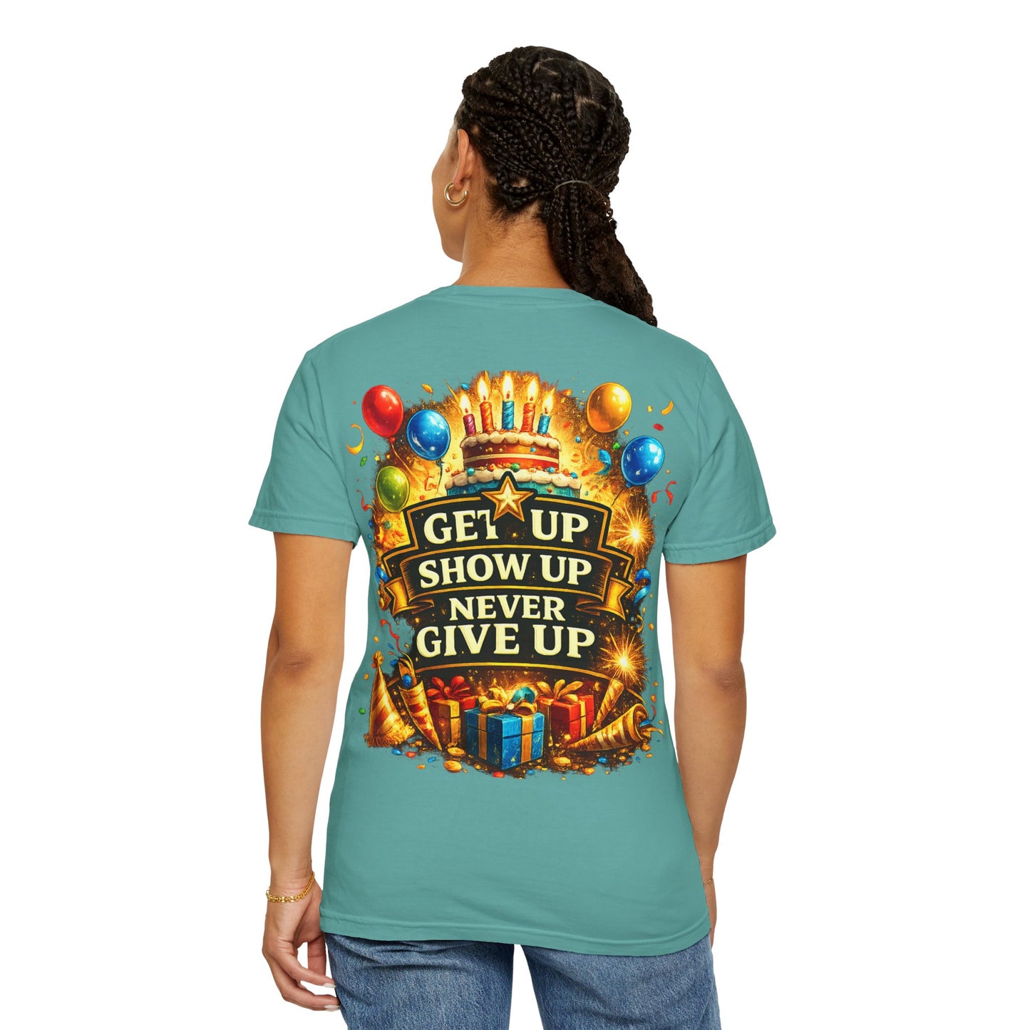 Custom Name & Age Birthday Crew T-Shirt – Personalized Group Shirt