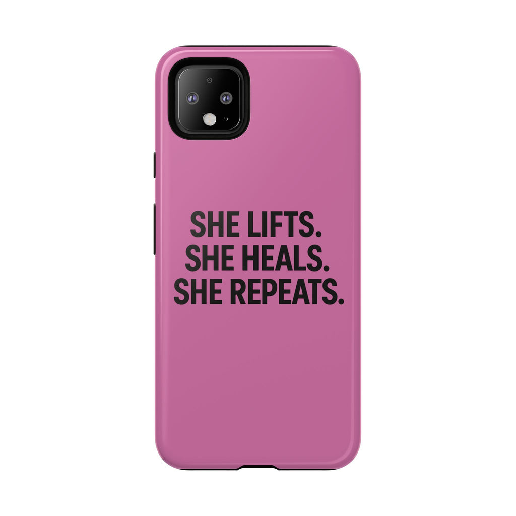 She lifts. She heals. She repeats. Tough Phone Cases
