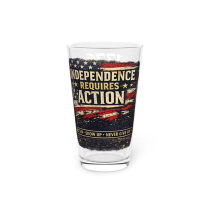 American Pride Pint Glass – 16oz Patriotic Drinkware for July 4th Celebrations