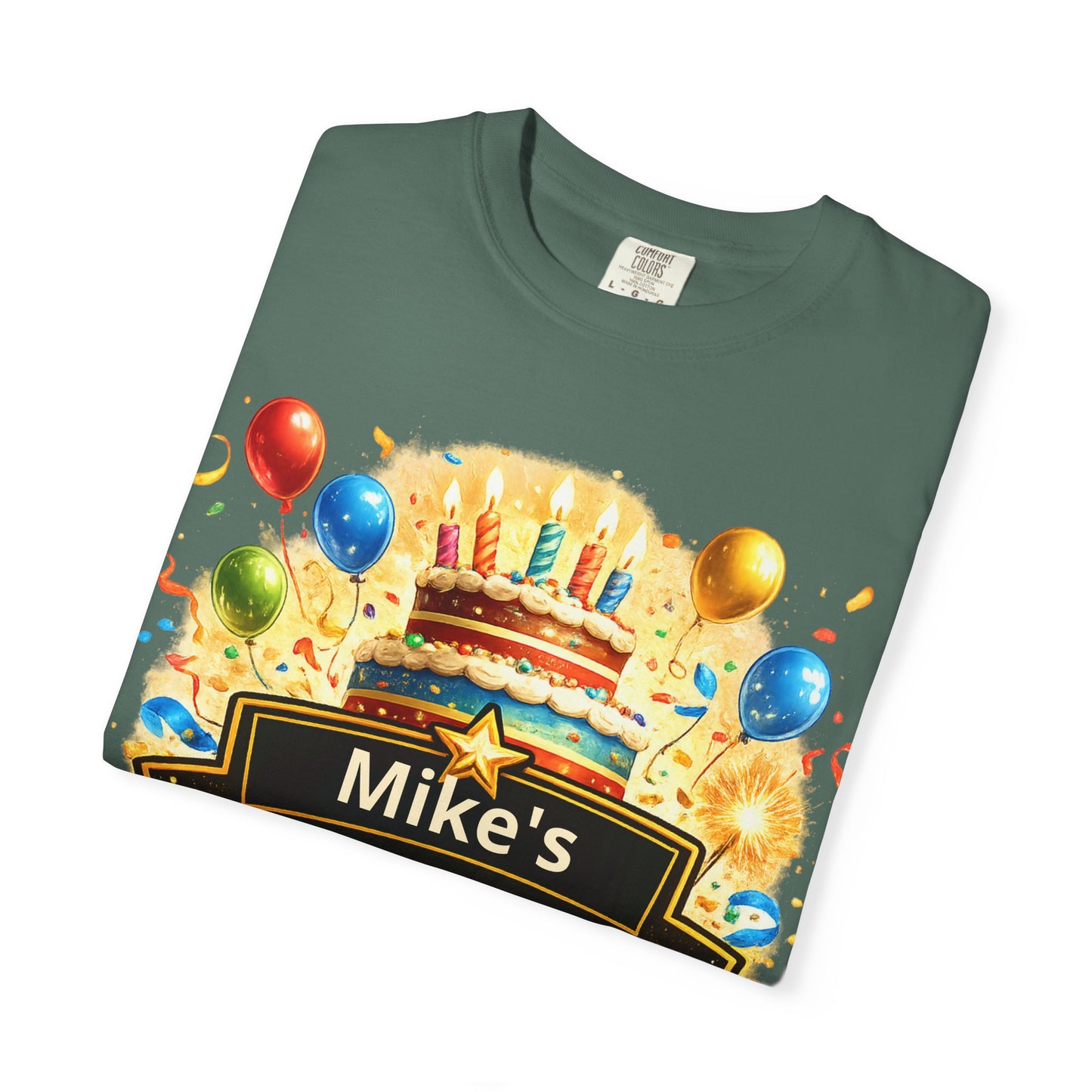 Custom Name Birthday T-Shirt – Get Up Show Up Never Give Up